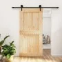 Sliding door with solid pine wood hardware 100x210 cm by vidaXL, Doors - Ref: Foro24-3203241, Price: 200,75 €, Discount: %