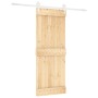 Schiebetür mit Beschlägen aus massivem Kiefernholz 80x210 cm von vidaXL, Türen - Ref: Foro24-3203255, Preis: 177,01 €, Rabatt: %