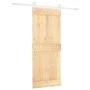 Schiebetür mit Beschlägen aus massivem Kiefernholz, 85 x 210 cm von vidaXL, Türen - Ref: Foro24-3203256, Preis: 172,56 €, Rab...