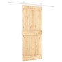 Schiebetür mit Beschlägen aus massivem Kiefernholz, 85 x 210 cm von vidaXL, Türen - Ref: Foro24-3203256, Preis: 175,30 €, Rab...