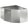 Macetero de Esquina Plateado 60 x 60 x 35 cm Acero galvanizado
