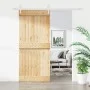 Schiebetür mit Beschlägen aus massivem Kiefernholz 90x210 cm von vidaXL, Türen - Ref: Foro24-3203257, Preis: 195,35 €, Rabatt: %