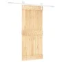 Schiebetür mit Beschlägen aus massivem Kiefernholz 90x210 cm von vidaXL, Türen - Ref: Foro24-3203257, Preis: 195,35 €, Rabatt: %