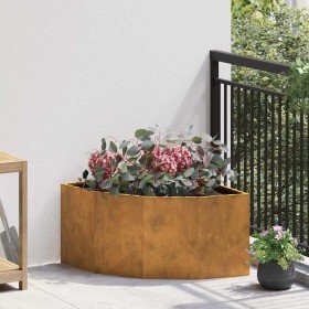 Macetero de Esquina Oxidado 60 x 60 x 35 cm Acero oxidado en Maceteros y jardineras | Comprar online en Foro24