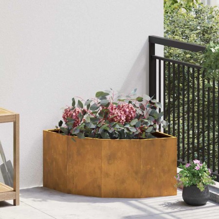 Macetero de Esquina Oxidado 60 x 60 x 35 cm Acero oxidado