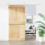 Schiebetür mit Beschlägen aus massivem Kiefernholz, 95 x 210 cm von vidaXL, Türen - Ref: Foro24-3203258, Preis: 195,12 €, Rab...