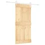 Puerta corredera con herrajes madera maciza de pino 95x210 cm de vidaXL, Puertas - Ref: Foro24-3203258, Precio: 193,27 €, Des...