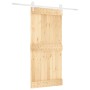 Schiebetür mit Beschlägen aus massivem Kiefernholz, 95 x 210 cm von vidaXL, Türen - Ref: Foro24-3203258, Preis: 195,12 €, Rab...