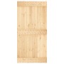 Schiebetür mit Beschlägen aus massivem Kiefernholz, 100 x 210 cm von vidaXL, Türen - Ref: Foro24-3203259, Preis: 226,27 €, Ra...