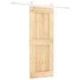 Puerta corredera con herrajes madera maciza de pino 80x210 cm de vidaXL, Puertas - Ref: Foro24-3203261, Precio: 201,21 €, Des...