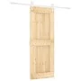 Schiebetür mit Beschlägen aus massivem Kiefernholz 80x210 cm von vidaXL, Türen - Ref: Foro24-3203261, Preis: 197,62 €, Rabatt: %