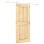 Schiebetür mit Beschlägen aus massivem Kiefernholz 85x210 cm von vidaXL, Türen - Ref: Foro24-3203262, Preis: 198,91 €, Rabatt: %