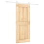 Sliding door with solid pine wood hardware 85x210 cm by vidaXL, Doors - Ref: Foro24-3203262, Price: 203,29 €, Discount: %