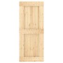 Sliding door with solid pine wood hardware 85x210 cm by vidaXL, Doors - Ref: Foro24-3203262, Price: 203,29 €, Discount: %