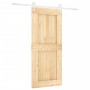 Puerta corredera con herrajes madera maciza de pino 90x210 cm de vidaXL, Puertas - Ref: Foro24-3203263, Precio: 211,58 €, Des...
