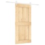 Puerta corredera con herrajes madera maciza de pino 95x210 cm de vidaXL, Puertas - Ref: Foro24-3203264, Precio: 203,01 €, Des...