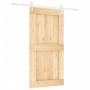 Puerta corredera con herrajes madera maciza de pino 100x210 cm von vidaXL, Türen - Ref: Foro24-3203265, Preis: 230,30 €, Raba...
