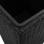 Black Synthetic Rattan Flowerbed Set 3 Pieces by vidaXL, Pots and planters - Ref: Foro24-40534, Price: 87,39 €, Discount: %