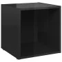 TV furniture 4 units glossy black plywood 37x35x37 cm by vidaXL, TV Furniture - Ref: Foro24-805521, Price: 57,61 €, Discount: %