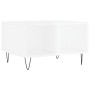 Mesa de centro madera contrachapada blanco brillo 60x50x36,5 cm de vidaXL, Mesas de centro - Ref: Foro24-830542, Precio: 46,8...