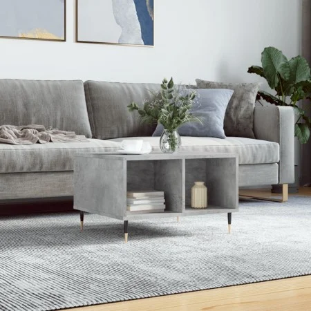 Mesa de centro madera contrachapada gris hormigón 60x50x36,5 cm de vidaXL, Mesas de centro - Ref: Foro24-830536, Precio: 43,9...