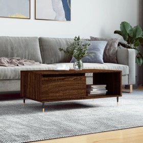 Oak brown plywood coffee table 90x50x36.5 cm by vidaXL, Coffee table - Ref: Foro24-830563, Price: 62,96 €, Discount: %