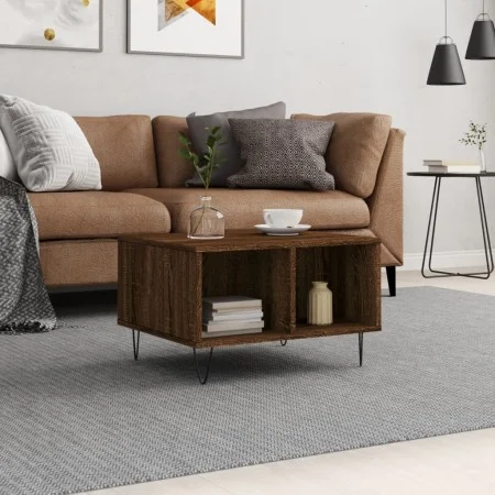 Couchtisch aus braunem Eichensperrholz, 60 x 50 x 36,5 cm von vidaXL, Couchtisch - Ref: Foro24-830547, Preis: 43,66 €, Rabatt: %