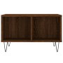 Mesa de centro madera contrachapada marrón roble 60x50x36,5 cm