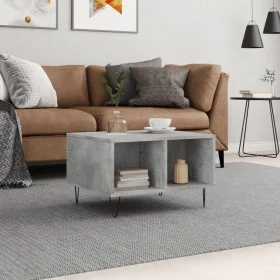 Mesa de centro madera contrachapada gris hormigón 60x50x36,5 cm de vidaXL, Mesas de centro - Ref: Foro24-830544, Precio: 43,0...