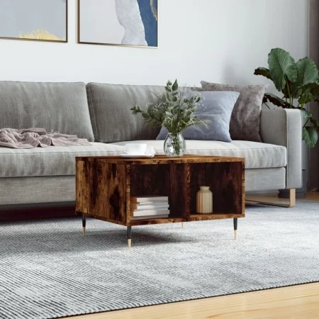 Couchtisch aus geräuchertem Eichensperrholz, 60 x 50 x 36,5 cm von vidaXL, Couchtisch - Ref: Foro24-830537, Preis: 43,92 €, R...