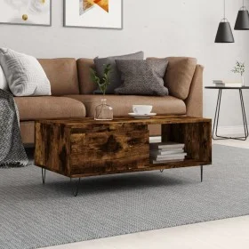 Couchtisch aus geräuchertem Eichensperrholz, 90 x 50 x 36,5 cm von vidaXL, Couchtisch - Ref: Foro24-830569, Preis: 61,08 €, R...