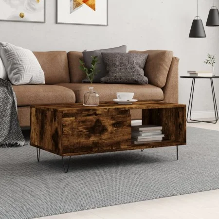 Smoked oak plywood coffee table 90x50x36.5 cm by vidaXL, Coffee table - Ref: Foro24-830569, Price: 61,08 €, Discount: %