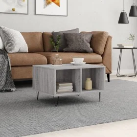 Mesa de centro madera contrachapada gris Sonoma 60x50x36,5 cm de vidaXL, Mesas de centro - Ref: Foro24-830546, Precio: 43,67 ...