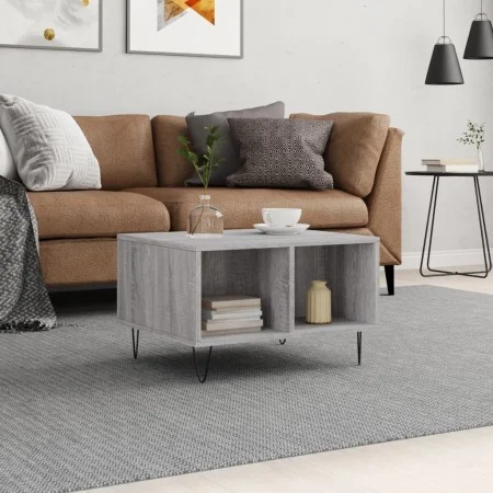Gray Sonoma plywood coffee table 60x50x36.5 cm by vidaXL, Coffee table - Ref: Foro24-830546, Price: 43,66 €, Discount: %