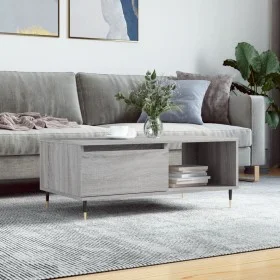 Sonoma-Couchtisch aus grauem Sperrholz, 90 x 50 x 36,5 cm von vidaXL, Couchtisch - Ref: Foro24-830562, Preis: 63,10 €, Rabatt: %