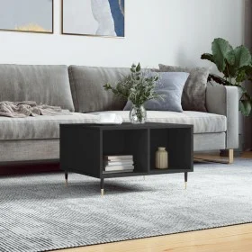 Mesa de centro madera contrachapada negro 60x50x36,5 cm de vidaXL, Mesas de centro - Ref: Foro24-830533, Precio: 39,16 €, Des...