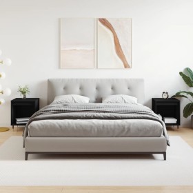 Mesitas de noche 2 uds madera de ingeniería negro 40x35x50 cm de vidaXL, Mesitas de noche - Ref: Foro24-830703, Precio: 56,35 €