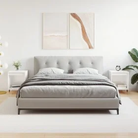 Nachttische 2 Stk. Ingenieurholz glänzend weiß 40x35x50 cm von vidaXL, Nachttische - Ref: Foro24-830705, Preis: 42,98 €, Raba...