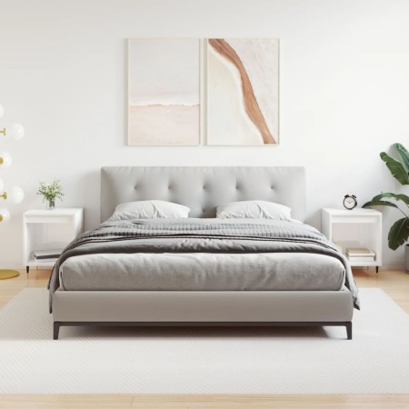 Nachttische 2 Stk. Ingenieurholz glänzend weiß 40x35x50 cm von vidaXL, Nachttische - Ref: Foro24-830705, Preis: 43,35 €, Raba...