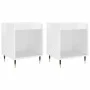 Bedside tables 2 units engineered wood white gloss 40x35x50 cm by vidaXL, Nightstands - Ref: Foro24-830705, Price: 42,98 €, D...