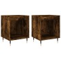 Bedside tables 2 units smoked oak engineered wood 40x35x50 cm by vidaXL, Nightstands - Ref: Foro24-830711, Price: 39,76 €, Di...