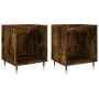 Bedside tables 2 units smoked oak engineered wood 40x35x50 cm by vidaXL, Nightstands - Ref: Foro24-830711, Price: 39,42 €, Di...