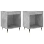 Nachttische 2 Stück betongraues Holzwerkstoff 40x35x50 cm von vidaXL, Nachttische - Ref: Foro24-830709, Preis: 39,42 €, Rabat...