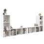 Muebles para TV 4 uds madera contrachapada blanco 107x35x37 cm