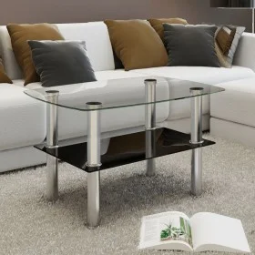 Zweistufiger Couchtisch aus Glas von vidaXL, Couchtisch - Ref: Foro24-240341, Preis: 64,24 €, Rabatt: %