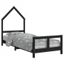 Black pine wood children's bed frame 80x200 cm by vidaXL, Cribs and beds for children - Ref: Foro24-834566, Price: 105,39 €, ...