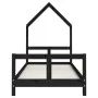 Black pine wood children's bed frame 80x200 cm by vidaXL, Cribs and beds for children - Ref: Foro24-834566, Price: 105,39 €, ...
