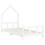 Estructura de cama para niños madera de pino blanco 90x190 cm de vidaXL, Cunas y camas para niños - Ref: Foro24-834562, Preci...