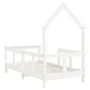 Estructura de cama para niños madera de pino blanco 70x140 cm de vidaXL, Cunas y camas para niños - Ref: Foro24-834556, Preci...