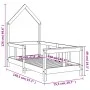 Estructura de cama para niños madera de pino blanco 70x140 cm de vidaXL, Cunas y camas para niños - Ref: Foro24-834556, Preci...
